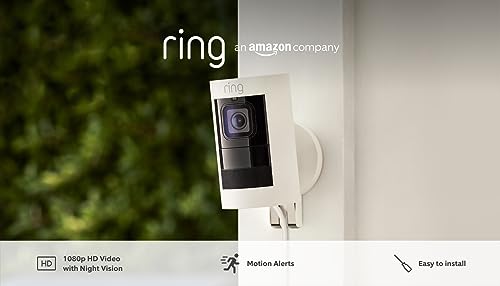 Ring Outdoor Camera Elite (Stick Up Cam) | HD outdoor Security Camera 1080p Video, Two-Way Talk, Wifi, Works with Alexa | alternative to CCTV system | 30-day free trial of Ring Protect