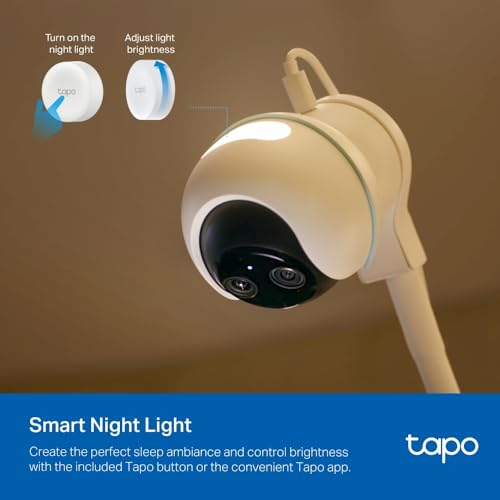 Tapo C840 2K 4MP Dual-Lens Baby Monitor,360° Baby Tracking Security Camera, HD Night Vision,AI Detection Indoor Cameras House Security,Sleep Analysis,Alexa,Google Home,Flexible Storage,No Monthly Fee
