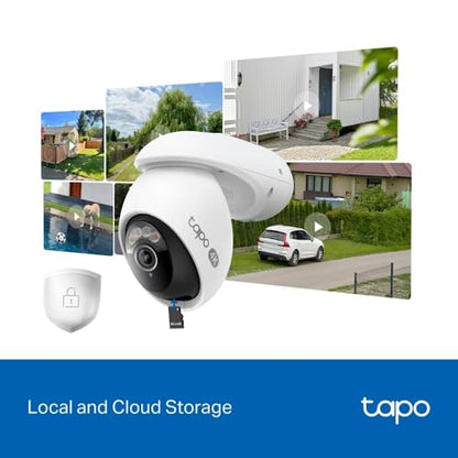 Tapo C560WS 4K 8MP Security Camera Outdoor, Outdoor Camera,Local Facial Recognise,Starlight Colour Night,CCTV Camera,IP66,360°AI Detection,WiFi 6,Flexible Storage,Google Home/Alexa,No Monthly fee