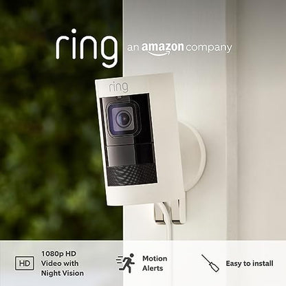 Ring Outdoor Camera Elite (Stick Up Cam) | HD outdoor Security Camera 1080p Video, Two-Way Talk, Wifi, Works with Alexa | alternative to CCTV system | 30-day free trial of Ring Protect