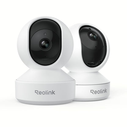 Reolink Indoor Camera 5MP, Baby Monitor, Pan Tilt Pet Camera, Person/Pet Tracking, Baby Crying Detection, 2.4/5GHz WiFi Home Security Camera with APP, 2-Way Audio, E1 Pro (Pack of 2)