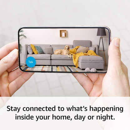 Blink Indoor | Wireless, HD security camera with two-year battery life, motion detection, two-way audio, Alexa enabled, Blink Subscription Plan Free Trial | 4-Camera System