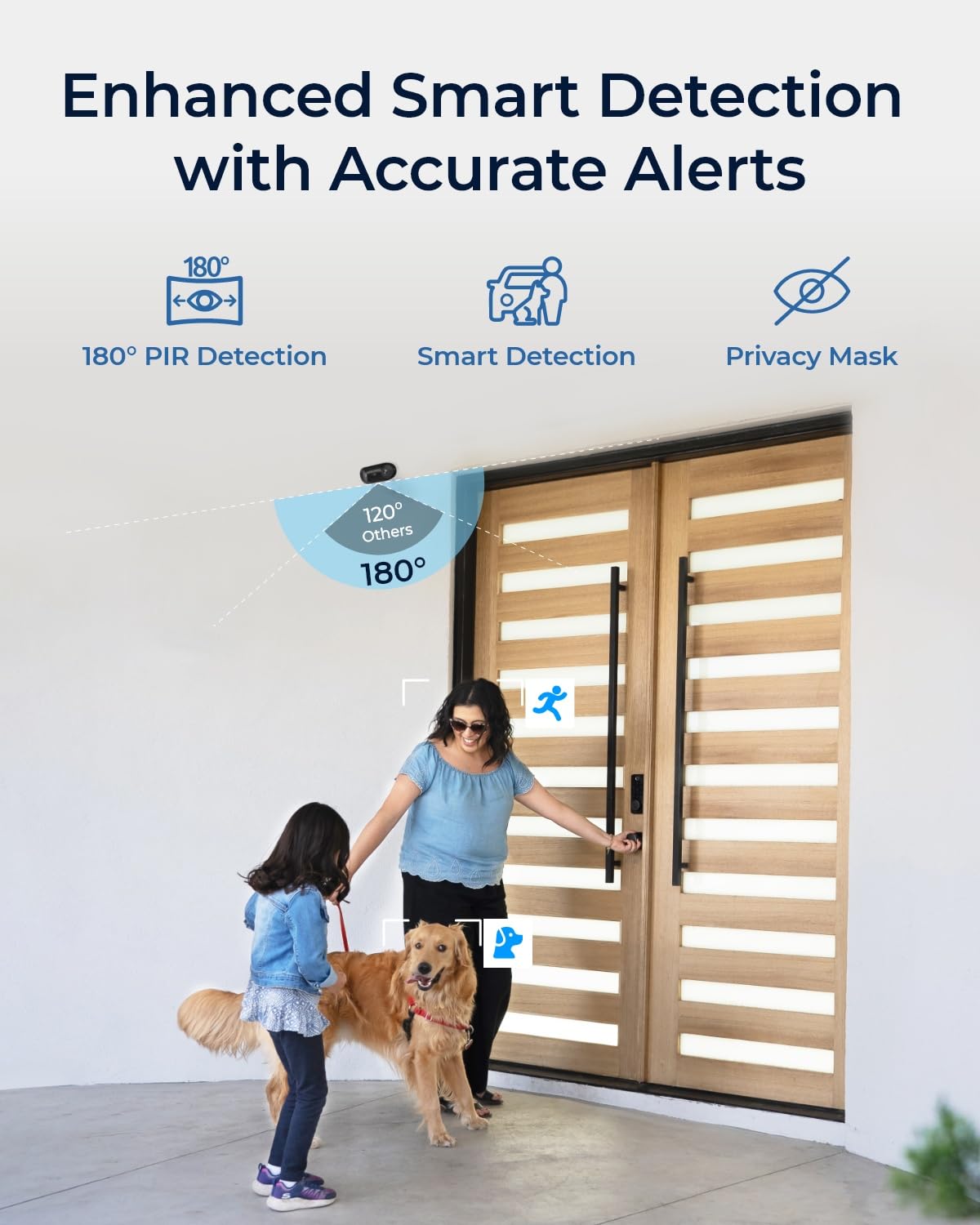 Reolink 4K Battery Security Camera Outdoor Wireless with Dual Lens 180° View, Argus 4 Pro + 6W Solar Panel, 2.4/5GHz WiFi, AI Detection, Colour Night Vision, Works with Alexa, No Subscription Fee