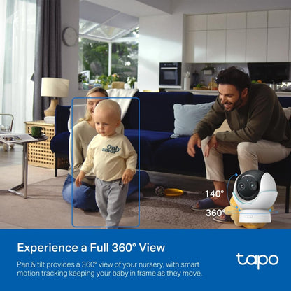 Tapo C840 2K 4MP Dual-Lens Baby Monitor,360° Baby Tracking Security Camera, HD Night Vision,AI Detection Indoor Cameras House Security,Sleep Analysis,Alexa,Google Home,Flexible Storage,No Monthly Fee