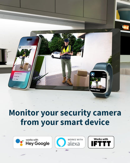 Arlo Essential 2 HD XL Video Security Camera Outdoor Wireless, XL Battery Operated Home Camera With Colour Night Vision, Light, Siren, 2 Way Audio & WiFi, Arlo Secure Free Trial, 2 Cameras, White