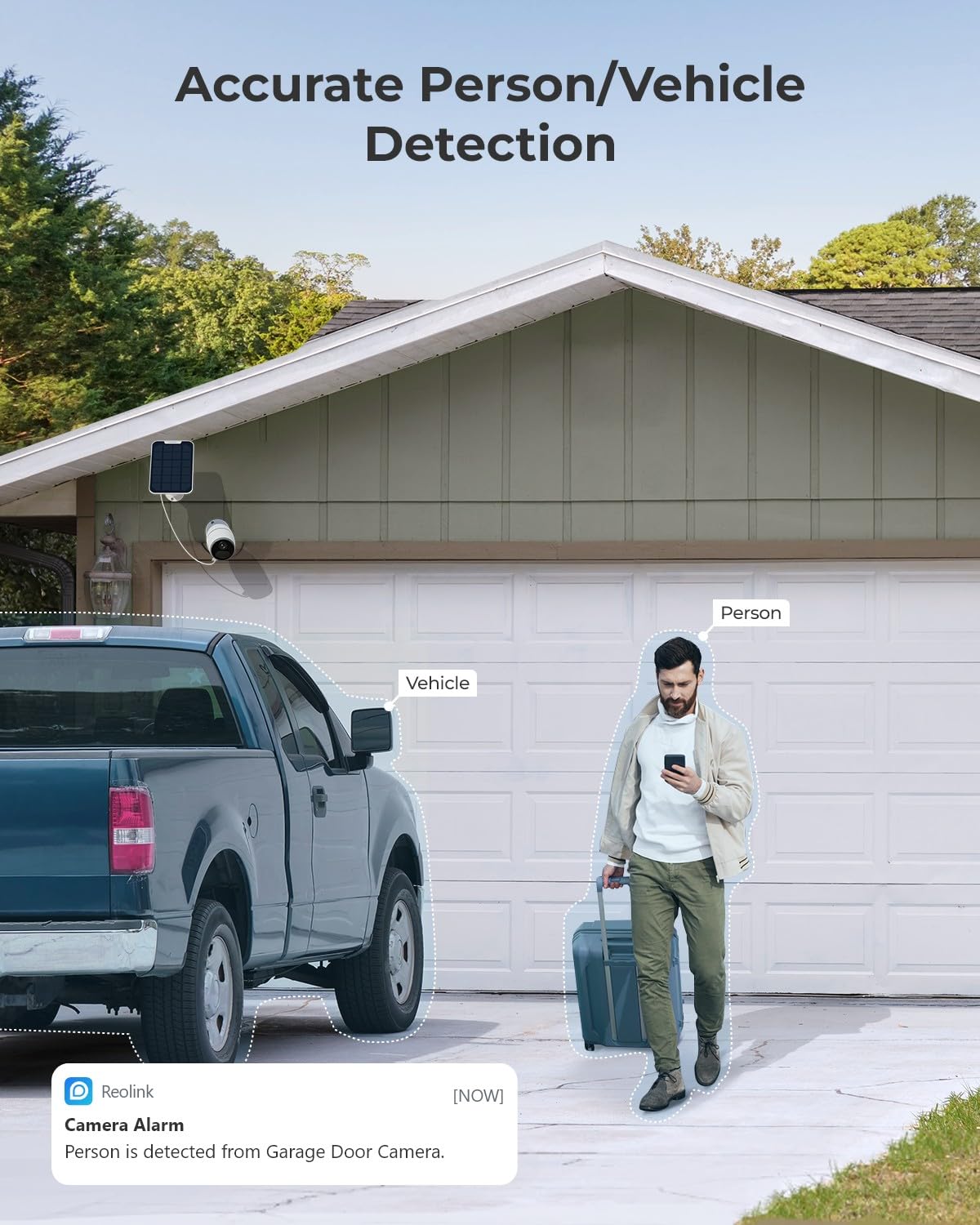 Reolink 4G LTE Security Camera Outdoor Wireless, Go Plus+Solar Panel, No Wifi Camera with Person/Vehicle/Animal Detection, 2-Way Audio, Battery Operated Security Camera, 2K Night Vision, Waterproof