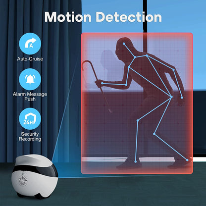 Enabot EBO SE FamilyBot,Pet Camera Home Security Camera,Movable Indoor WiFi Cam,2 Way Talk,Night Vision,1080P Video, Self Charging Rechargeable Wireless Camera for Pet/Elderly
