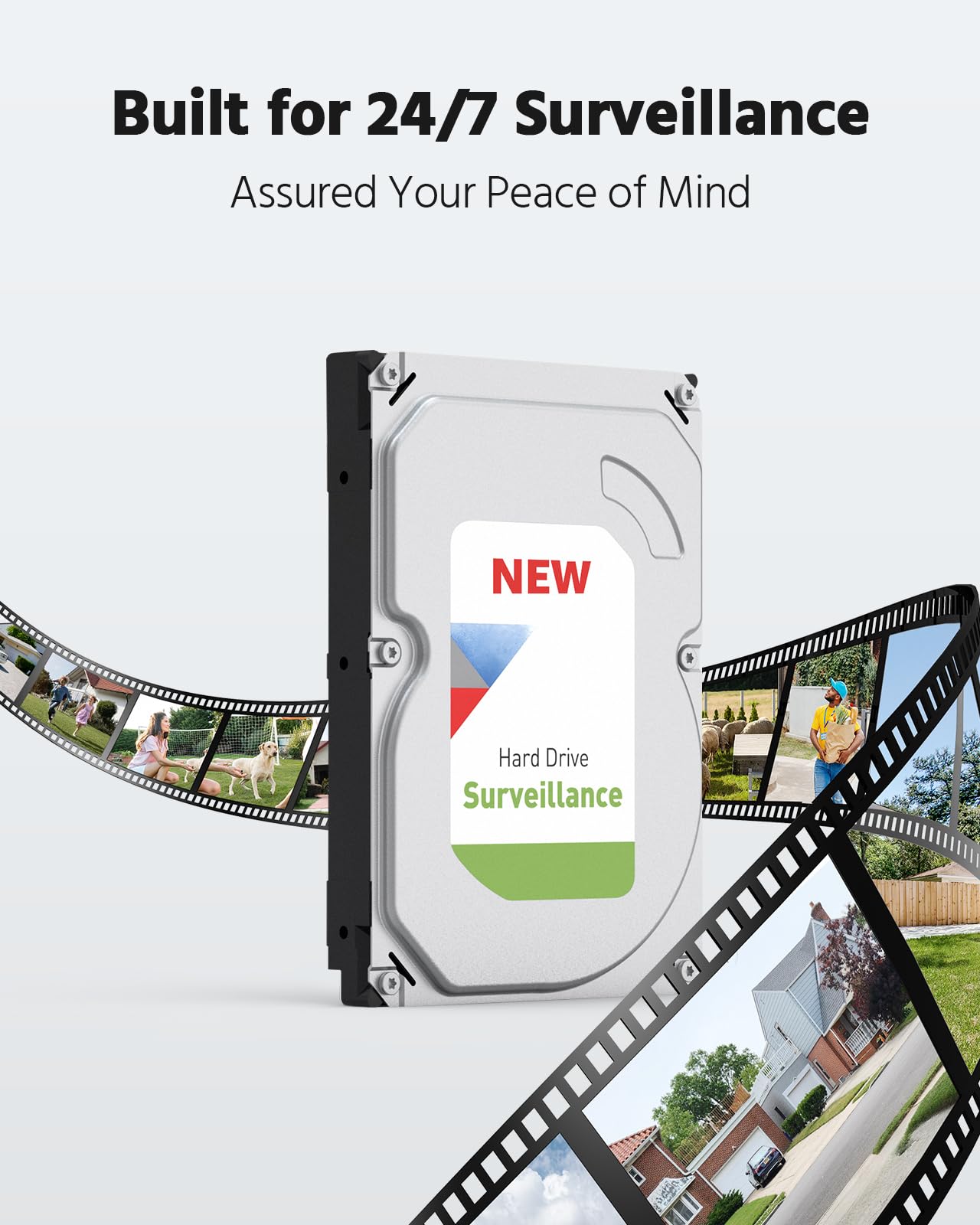 ANNKE 8 Channel Outdoor Security CCTV Camera System, Smart Human & Vehicle Detection, 3K Lite DVR with 1TB Hard Drive and 4 x 1920TVL 2MP Home Security Cams, Dual-light with Color Night Vision, IP67