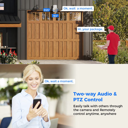 【10Channels+1TB HDD】Hiseeu 5MP CCTV Security Camera System,10CH CCTV Camera System with 1TB HDD NVR and 4X5MP WiFi IP Camera With Color Night Vision,2-Way Audio,Motion Tracking,Remote Access