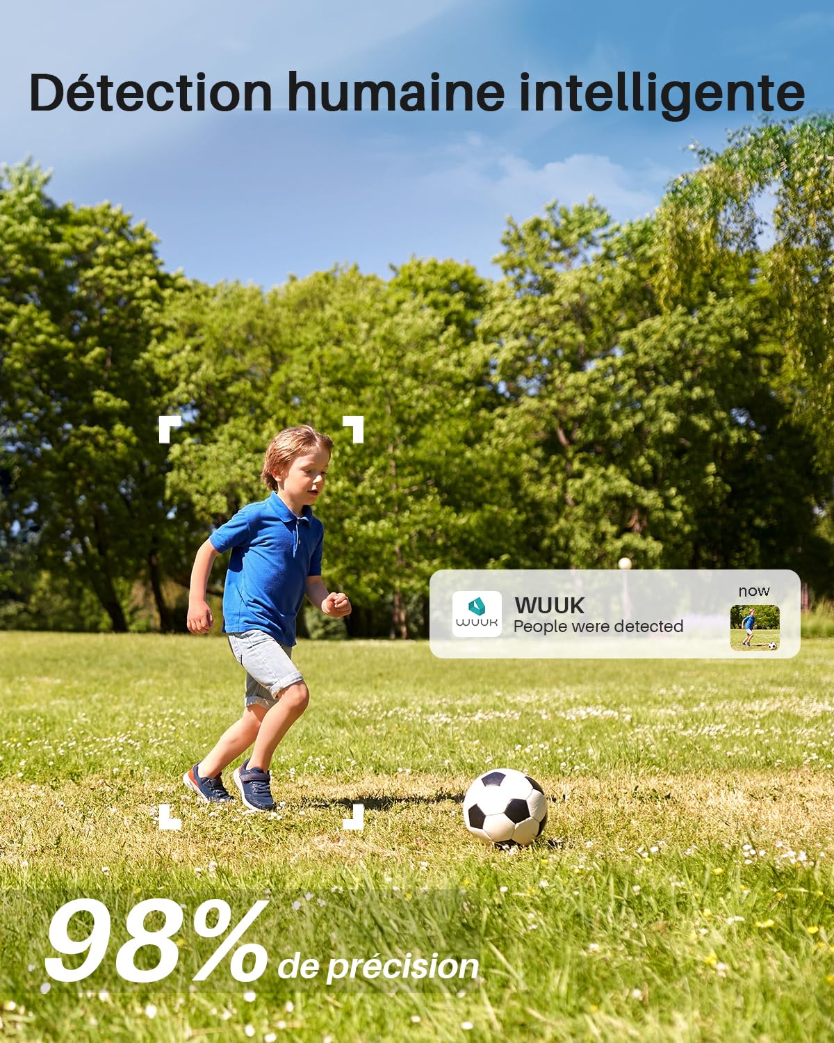 WUUK 2K Wireless Outdoor Security Camera, 32GB Local Storage Base Station, No Monthly Fee, Battery Operated Camera, Night Vision, Home Security Camera System, Compatible with Alexa & Google