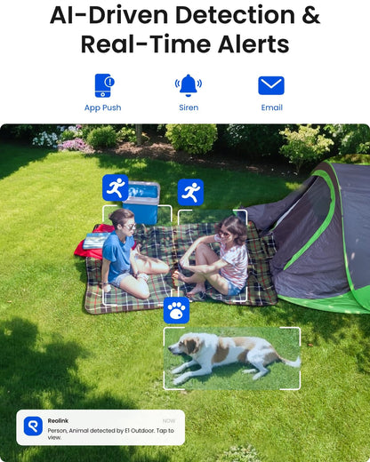 Reolink 5MP PTZ Camera E1 Outdoor, 2.4/5GHz WiFi CCTV Security Camera with 3X Optical Zoom, Human/Vehicle Tracking, Color Night Vision, 2-Way Audio, Support 512GB SD Card for 24/7 Protection, Black